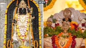 राम मंदिर में अद्भुत नजारा स्वर्ण जड़ित चांदी के झूले पर विराजे रामलला दिव्य दर्शन कर गद्गद हुए भक्त…
